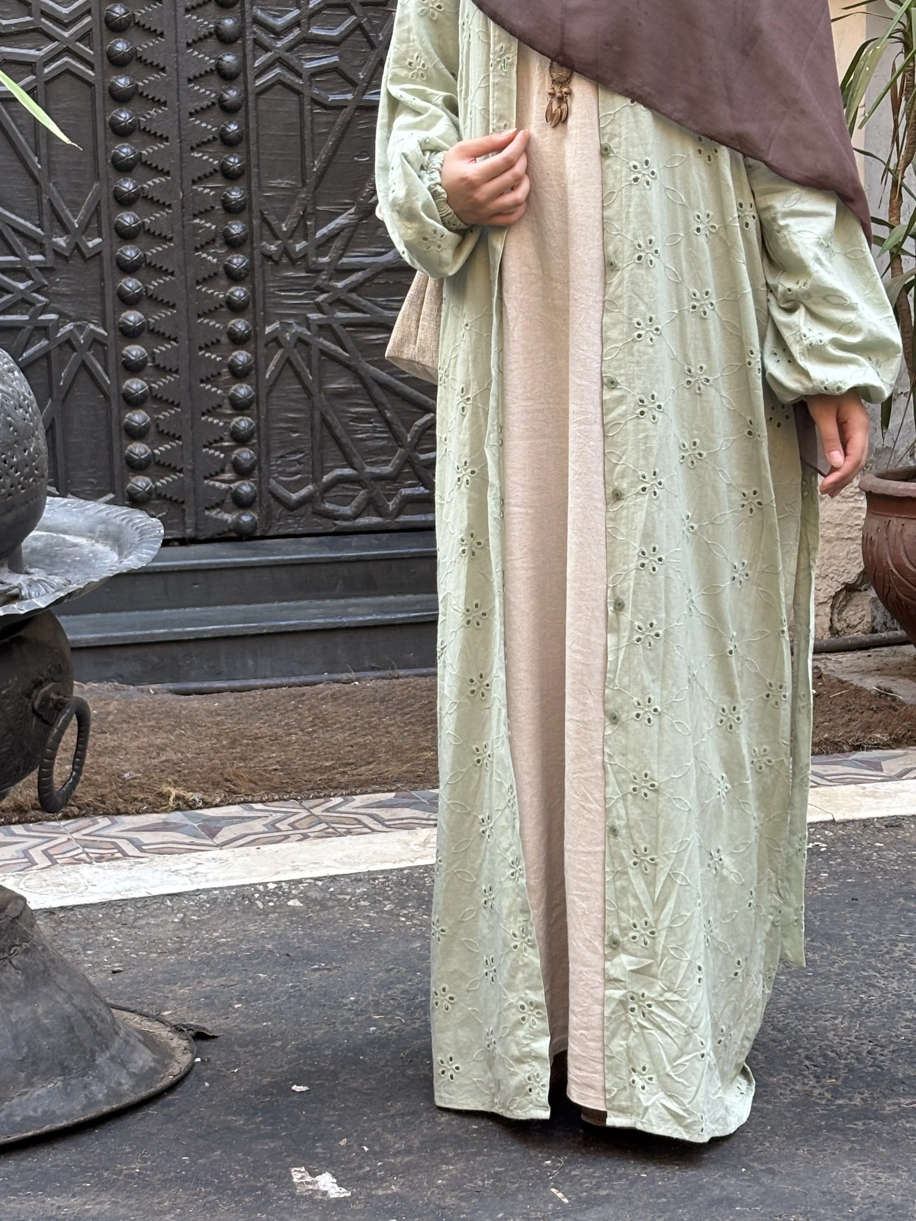 Dove shirt dress/ Cardigan